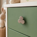 Bouton de meuble TREFLE, Finition zamak nickel mat