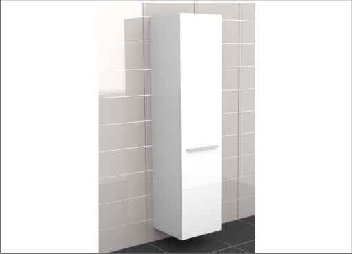 Armoire de douche à 1 porte droite RIHO BOLOGNA en bois laqué satiné mat 40x40 H 171,5 cm clicktofournisseur.com