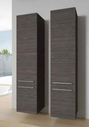 Armoire de douche à 2 portes gauche riho bologna en bois laqué satiné mat 40x40 h 1715 cm - Clicktofournisseur.com