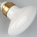2 boutons de porte style Classique Chic en Porcelaine blanc avec Embase dorée, Carré 6 et 7 mm, modèle OLIVE-6