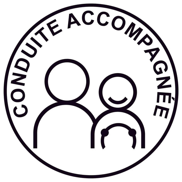 Autocollant - conduite accompagnée - Clicktofournisseur.com