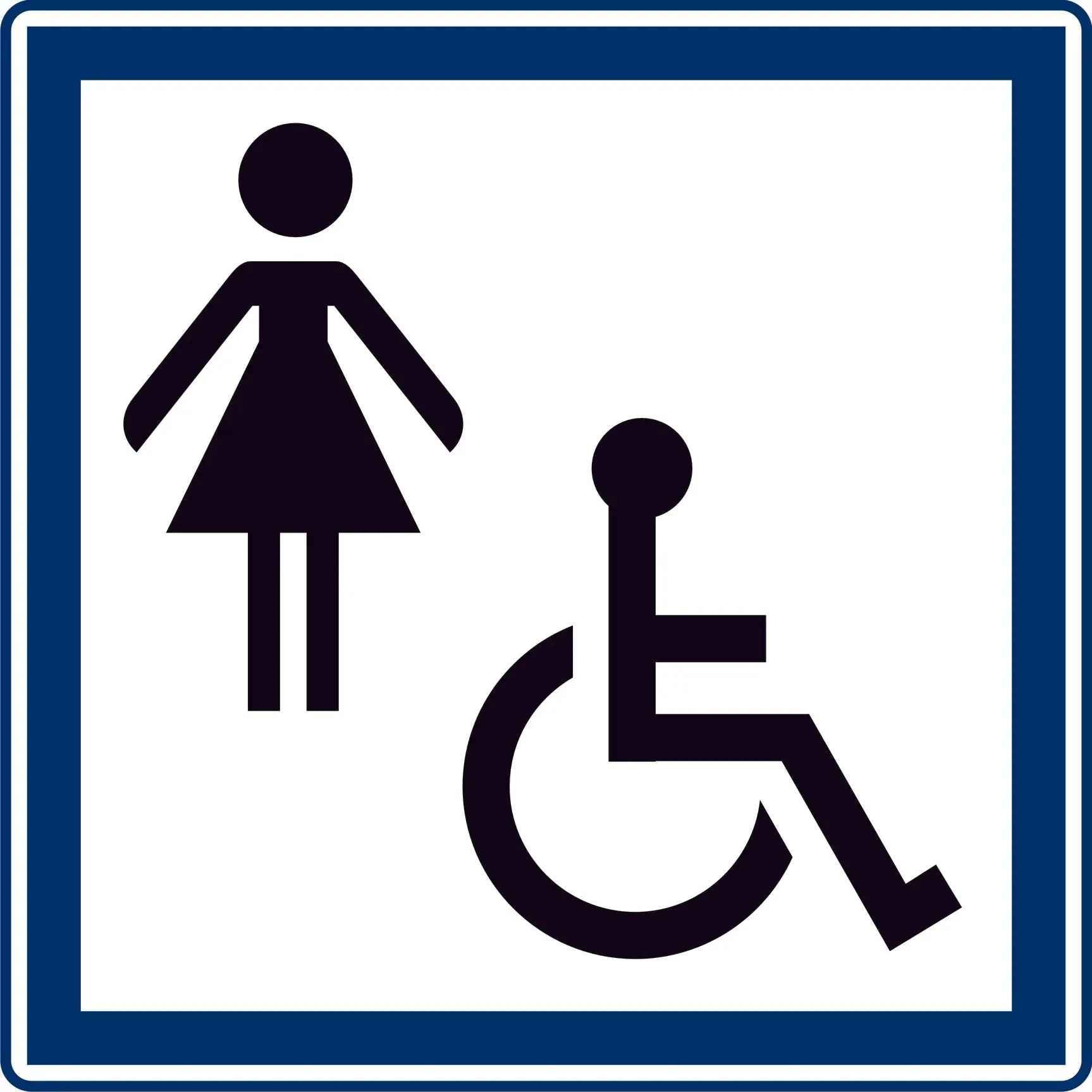Autocollant - handicapé femme - Clicktofournisseur.com