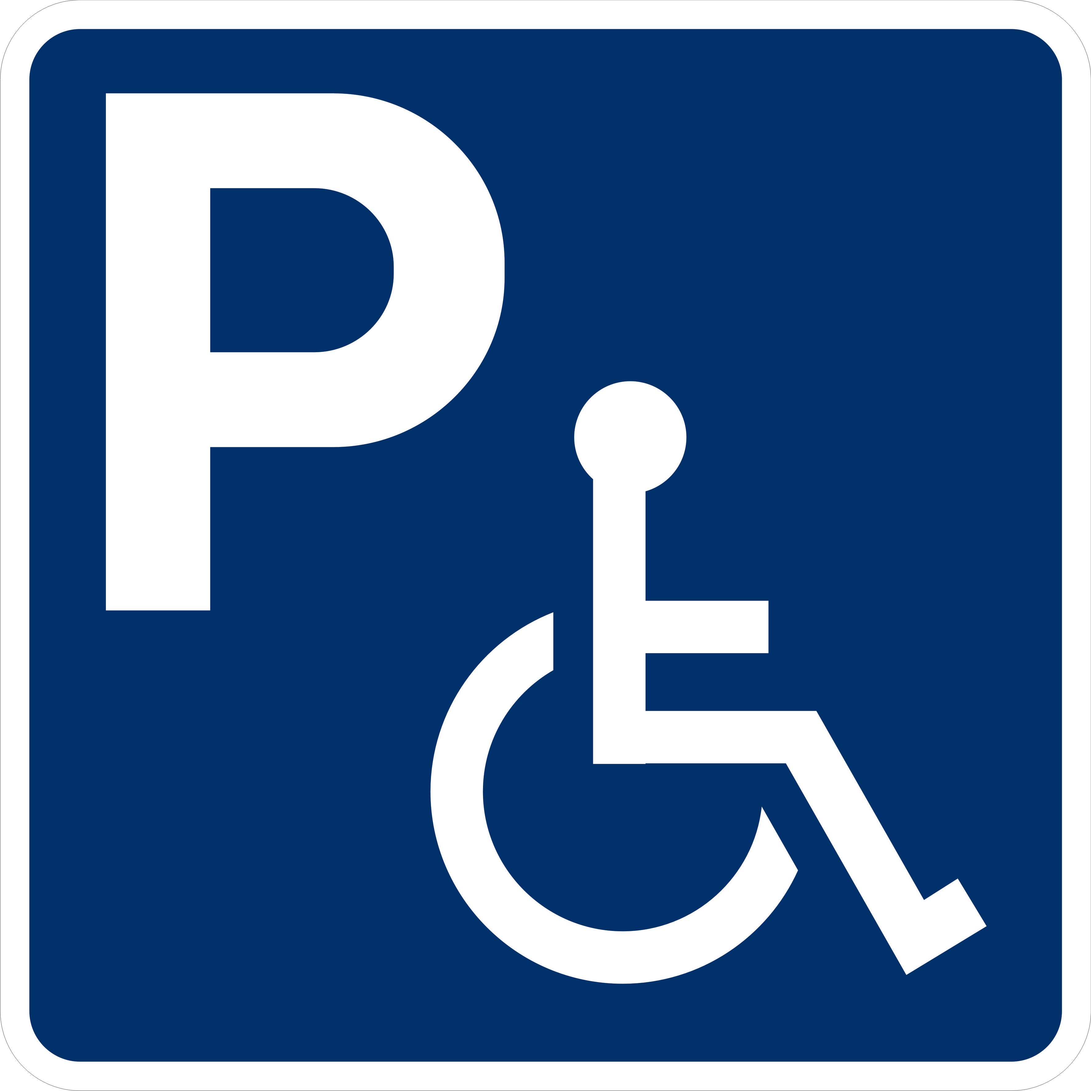 Autocollant - Parking handicapé clicktofournisseur.com