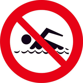 Autocollant - stickers baignade interdite - Clicktofournisseur.com