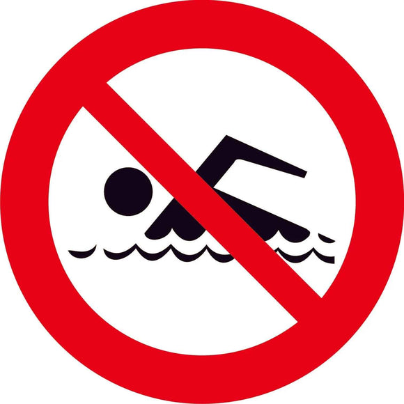 Autocollant - stickers baignade interdite - Clicktofournisseur.com