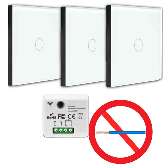 Kit interrupteur sans fil tactile sans neutre requis – ELEGANCE31