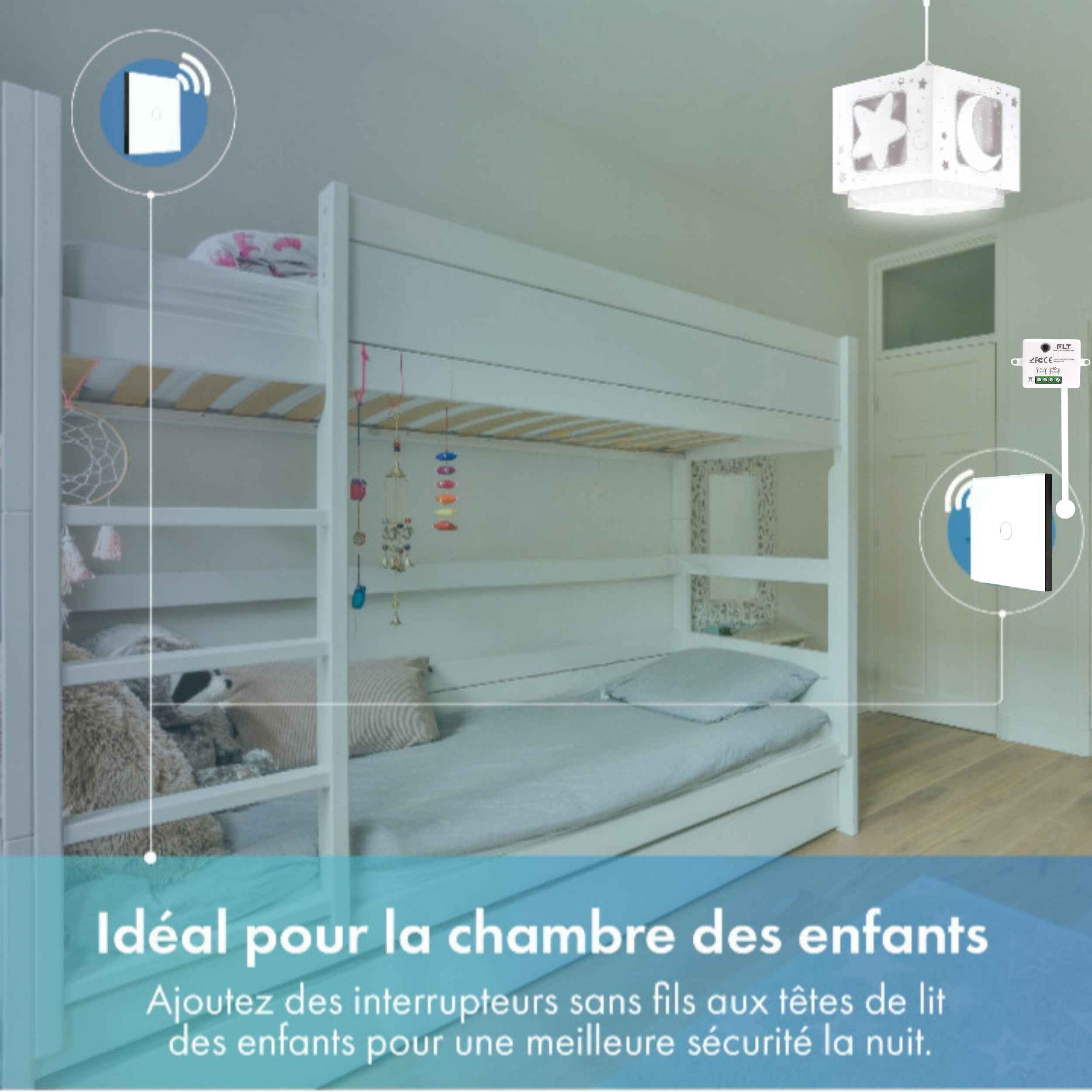 Kit interrupteur sans fil tactile sans neutre requis – ELEGANCE31