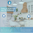 Kit interrupteur sans fil et sans pile - Bouton Double Allumage et Adaptateur douille à vis radio - OXYGEN 42 – E27