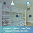 Kit interrupteur sans fil et sans pile - Bouton Double Allumage et Adaptateur douille à vis radio - OXYGEN 42 – E27 Black