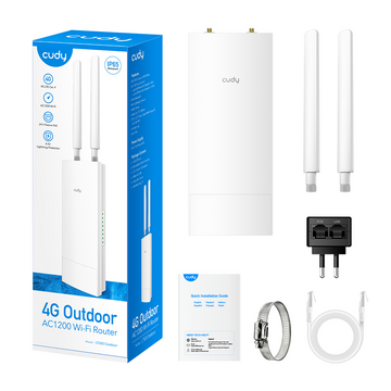 Cudy LT500 wireless router Fast Ethernet Dual-band (2.4 GHz / 5 GHz) 4G White - 0