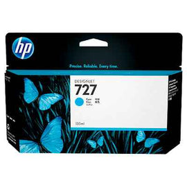 Cartus Cerneala Original HP Cyan, nr.727, pentru DesignJet T1500|T1530|T2500|T2530|T920, 130ml, (timbru verde 0.15 lei), "B3P19A"
