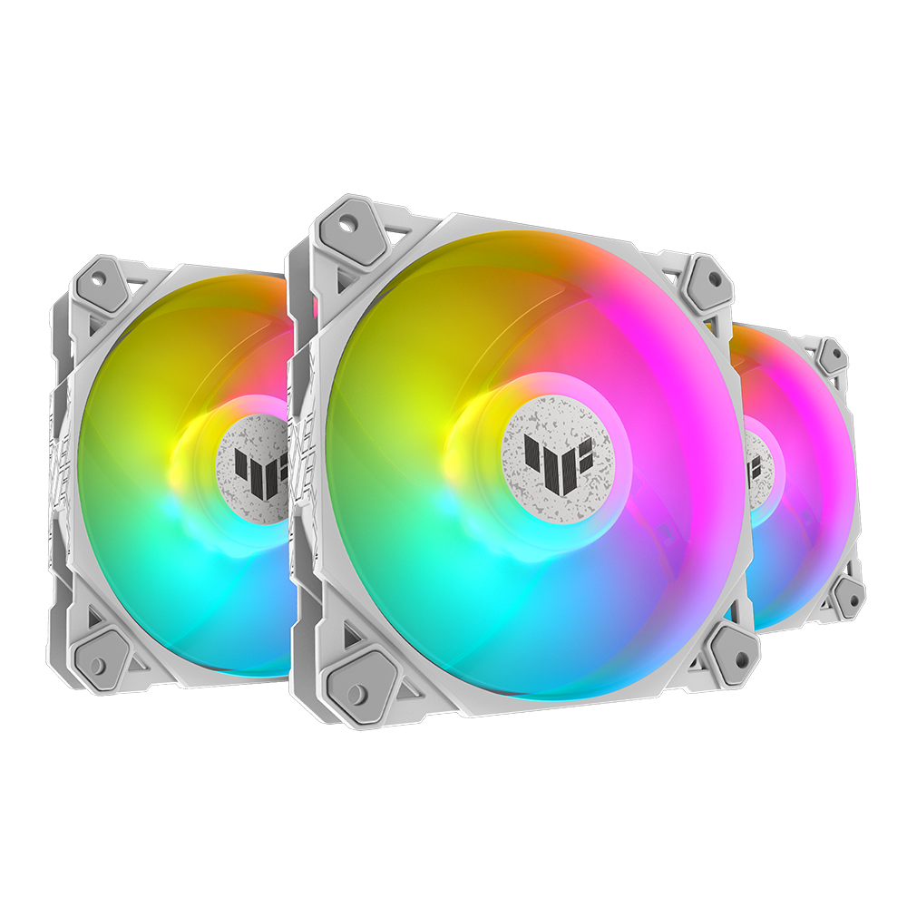Refroidisseur d'air asus tuf gaming tf120 argb white edition 3-en-1 12 cm 3 pièces