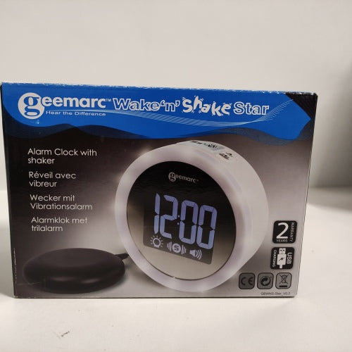 Ecost customer return Geemarc Wake'n Shake Star  Elegant Vibration Alarm Clock with Strong 95 dB Ala