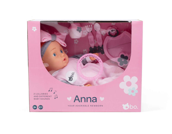 bo. Interactive baby doll Anna, 42 cm