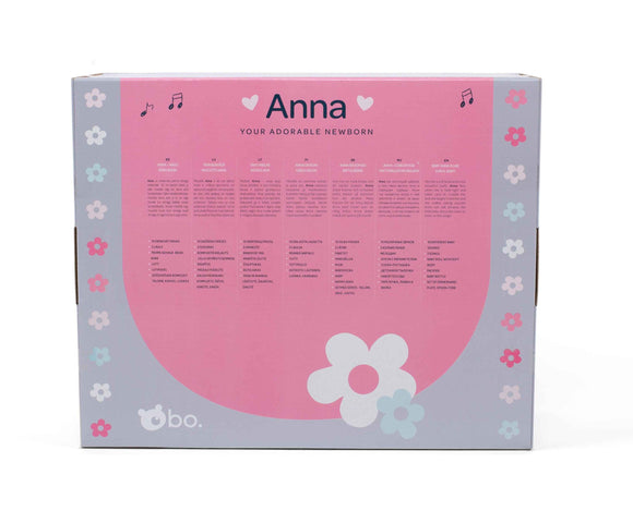 bo. Interactive baby doll Anna, 42 cm