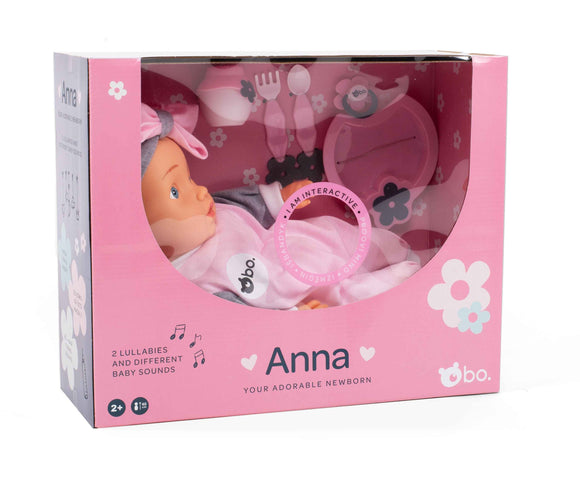 bo. Interactive baby doll Anna, 42 cm