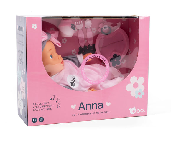 bo. Interactive baby doll Anna, 42 cm
