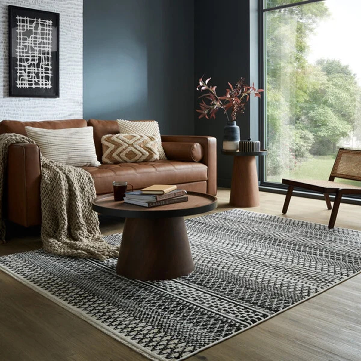 Tapis moderne tissé plat santiago