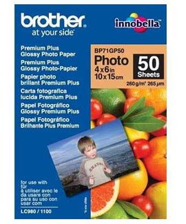 Papier photo brillant BROTHER blanc 100x150mm 50 feuilles