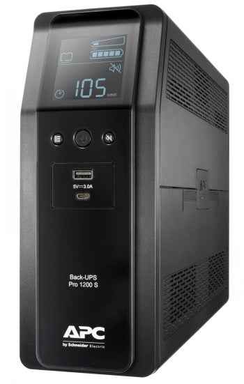 APC Back UPS Pro BR 1200VA Sinewave 8 Outlets AVR LCD interface