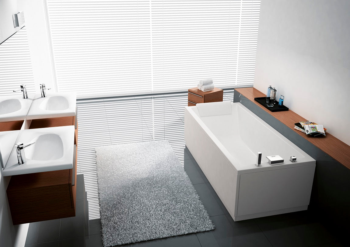 Baignoire acrylique novellini calos 170x80 cm avec robinetterie - Clicktofournisseur.com