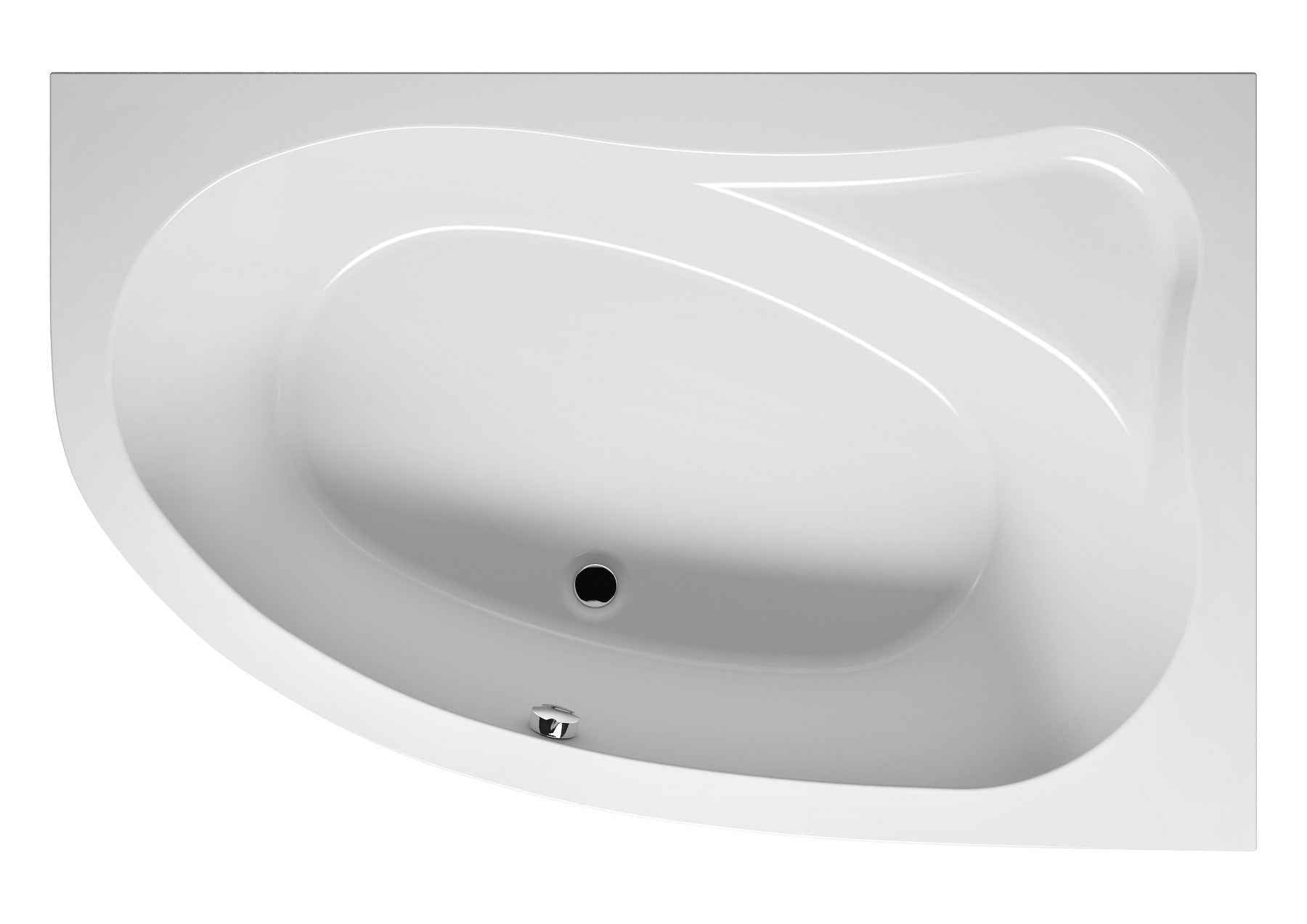 Baignoire acrylique riho d'angle gauche lyra 153x100 cm - Clicktofournisseur.com