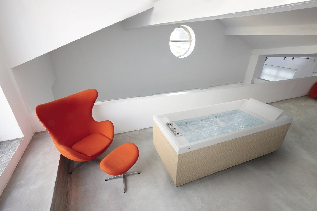 Baignoire balnéo novellini elysium sense 3 hydro air avec appui-tête 170x70 cm en acrylique avec robinetterie - Clicktofournisseur.com
