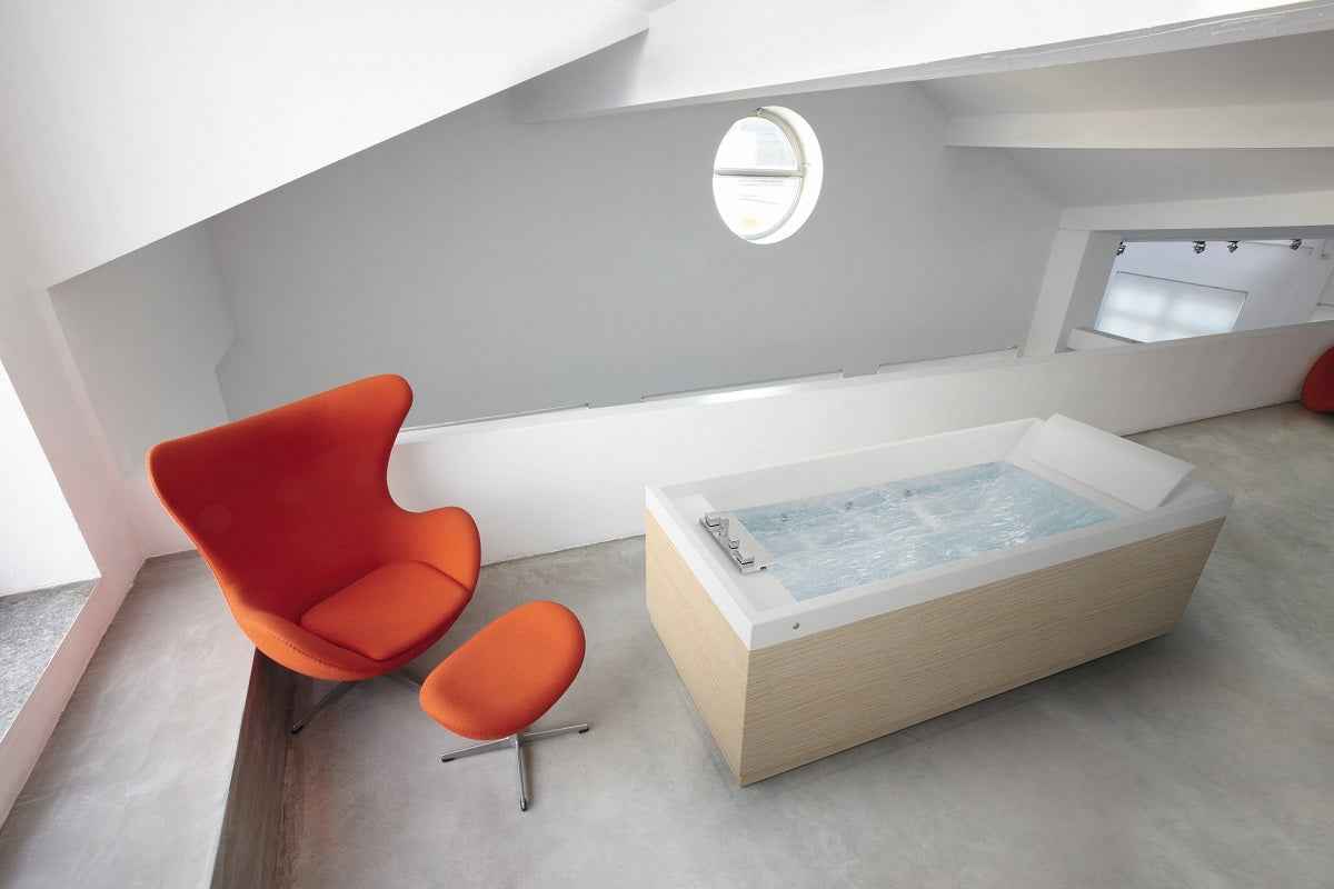 Baignoire balnéo novellini elysium sense 3 hydro air avec appui-tête 170x75 cm en acrylique avec robinetterie - Clicktofournisseur.com