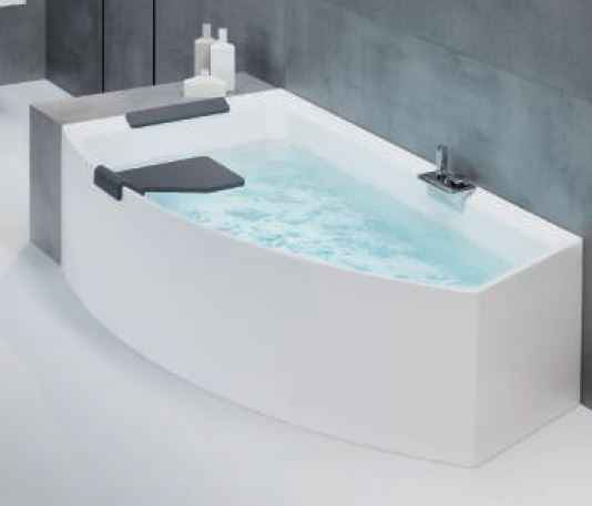Baignoire d'angle acrylique novellini divina o 165x94 cm avec châssis - Clicktofournisseur.com