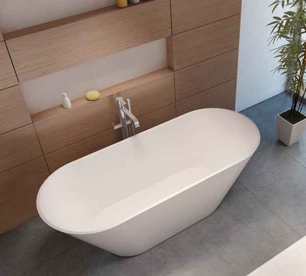 Baignoire îlot en solid surface riho barcelona 170x70 cm - Clicktofournisseur.com