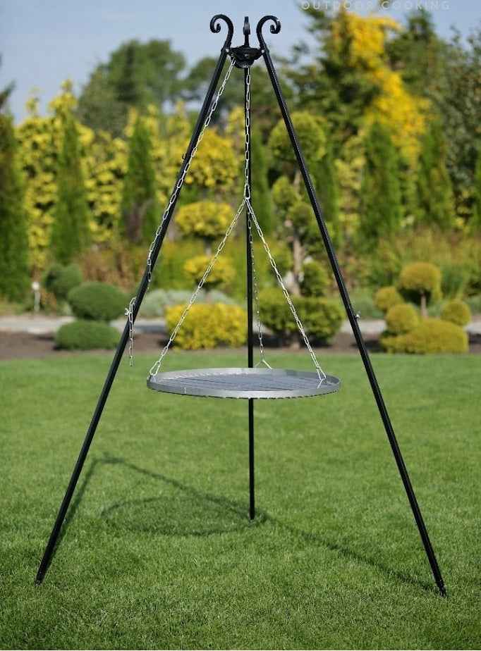 Barbecue sur trépied - grille en acier noir ø : 50cm 12kg h:185cm - Clicktofournisseur.com