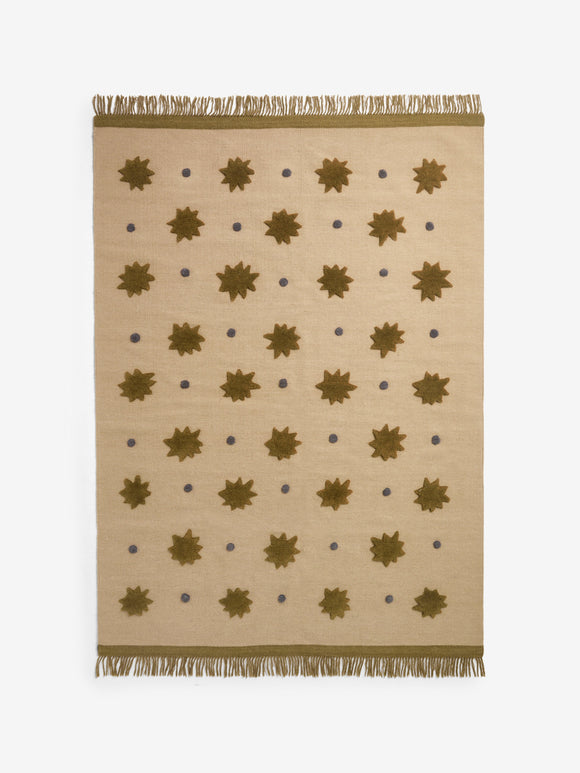 Tapis tissé plat style kilm en laine STARLIGHT