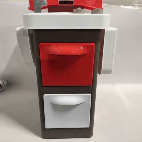 Ecost Customer Return Smoby 312200 Tefal Opencook Kitchen, Red, Grey, Nica