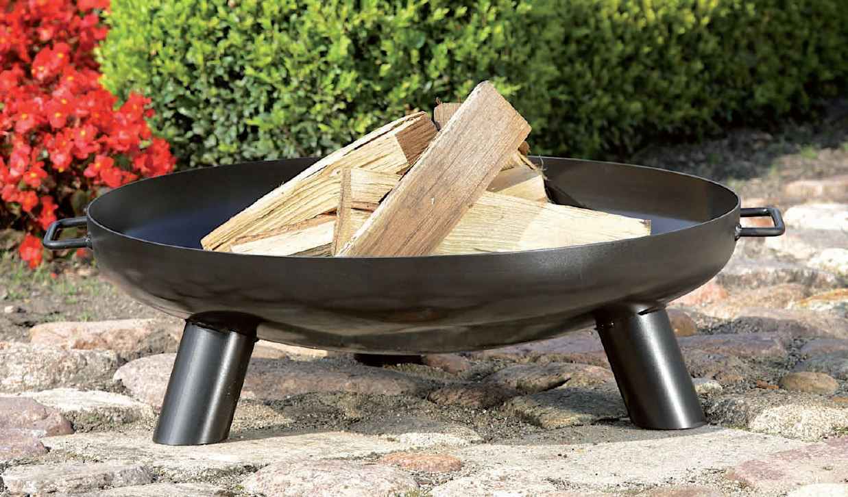 Brasero bali au charbon - noir ø : 80cm 16kg h: 24cm l:88cm - Clicktofournisseur.com