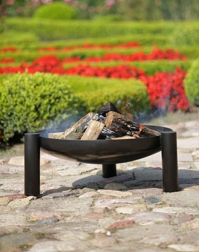 Brasero palma au charbon - noir- ø: 70cm 14kg h: 30cm l: 80cm - Clicktofournisseur.com