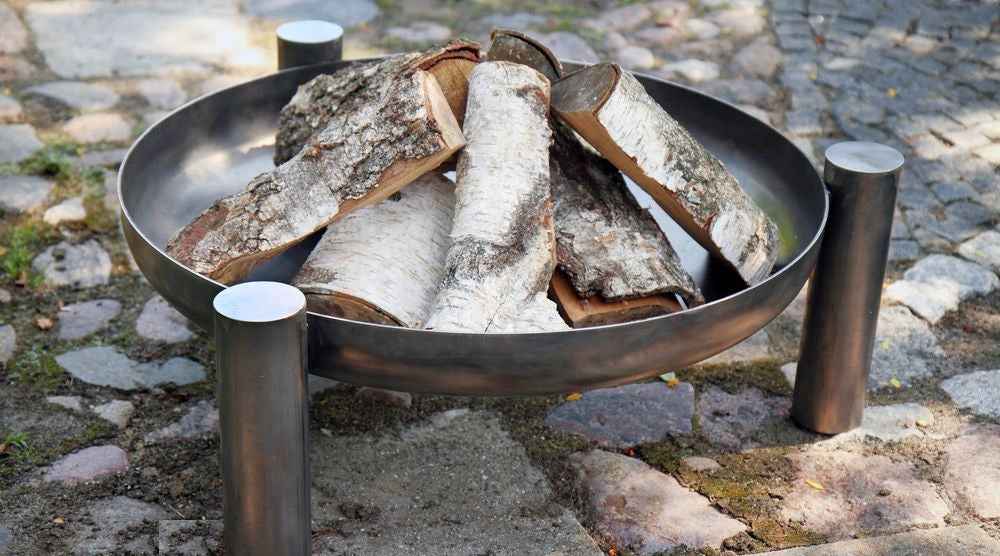Brasero palma au charbon - noir- ø: 70cm 14kg h: 30cm l: 80cm - Clicktofournisseur.com