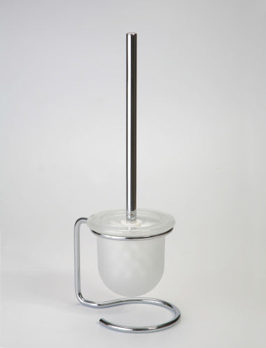 Brosse de toilette NEO blanche, bol en verre 40x11x13cm clicktofournisseur.com