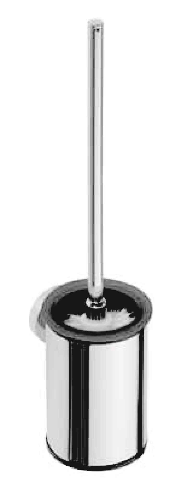 Brosse de toilette blanche omega en chrome installation murale 95x385x12cm - Clicktofournisseur.com