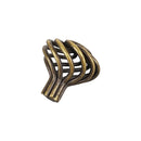 Bouton de meuble TORSADE ROND, Finition acier patiné vieilli