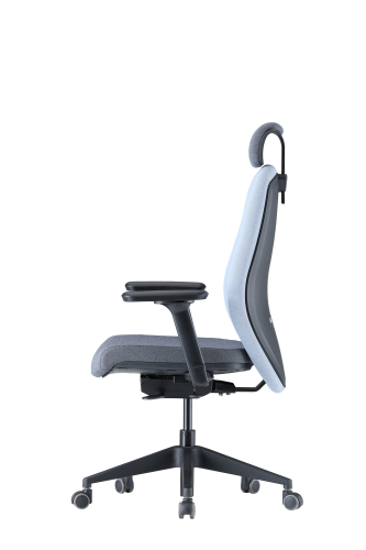Chaise de bureau ergonomique Up Up Athene en tissu noir, gris et bleu
