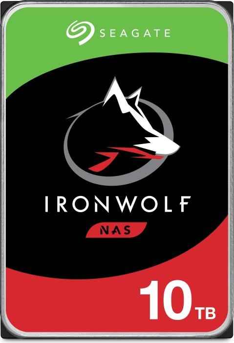 SEAGATE Ironwolf NAS HDD 10TB 7200rpm 6Gb/s SATA 256MB cache 8.9cm 3.5inch 24x7 CMR for NAS and RAID Rackmount Systems BLK