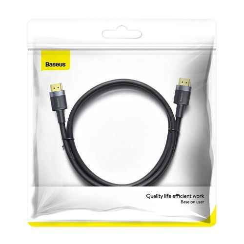 Câble vidéo Baseus Cafule 4KHDMI mâle vers 4KHDMI mâle 2 m Noir (CADKLF-F01)
