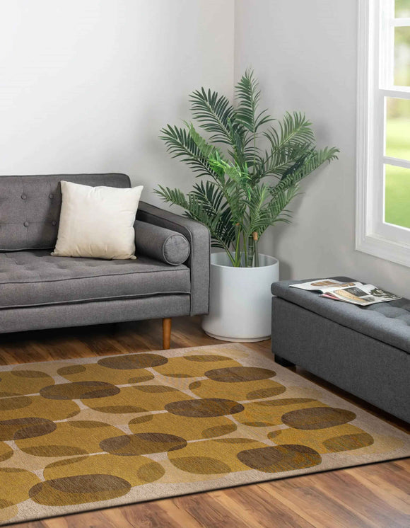 Tapis de salon moderne tissé plat BLACK SPICE