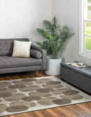 Tapis de salon moderne tissé plat BLACK SPICE