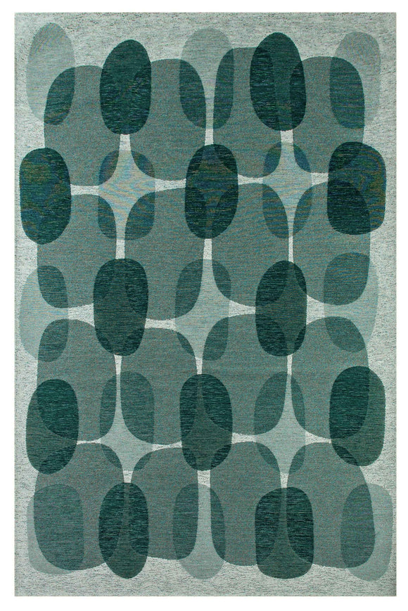 Tapis de salon moderne tissé plat BLACK SPICE