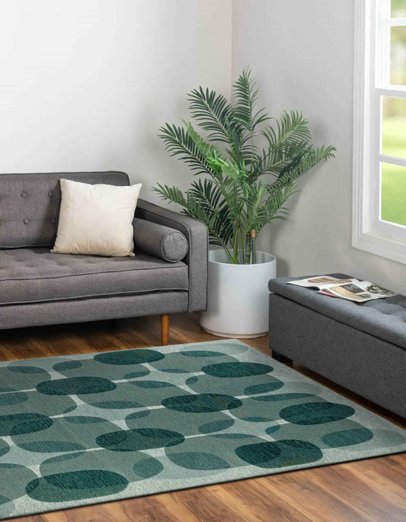 Tapis de salon moderne tissé plat BLACK SPICE