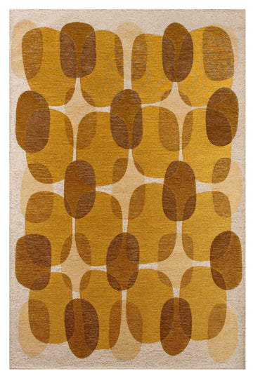 Tapis de salon moderne tissé plat BLACK SPICE