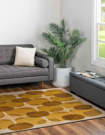 Tapis de salon moderne tissé plat BLACK SPICE