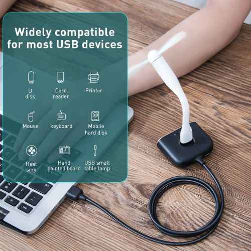 Baseus Square Round USB Adapter USB 3.0 / 3x USB 2.0 / 1m
