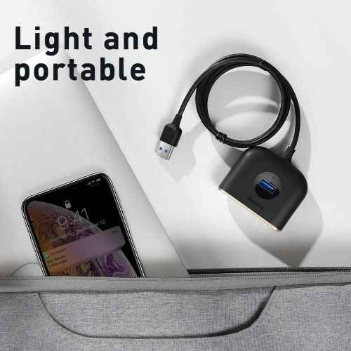 Baseus Square Round USB Adapter USB 3.0 / 3x USB 2.0 / 1m